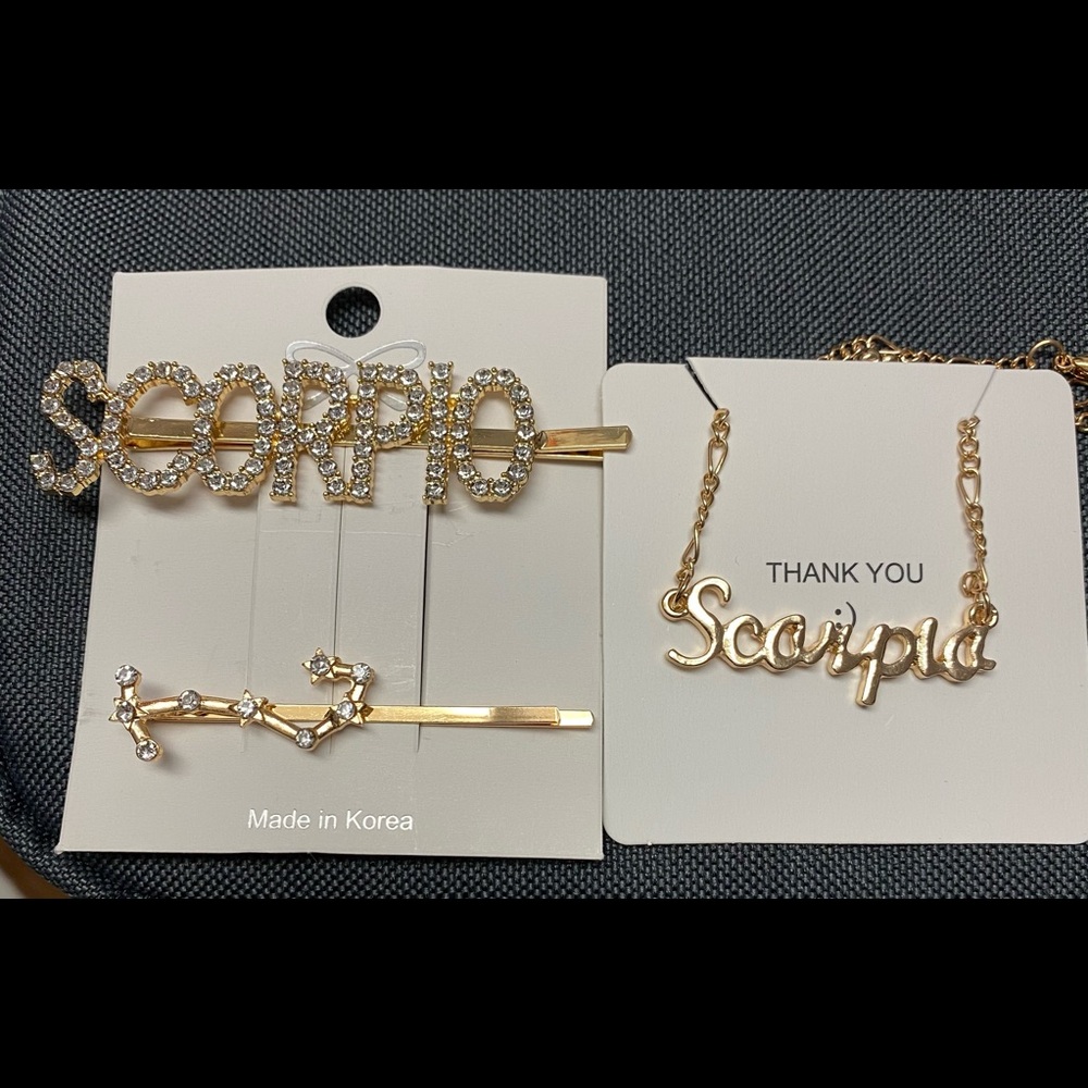 Horoscope bracelet & hairpin set ♏️